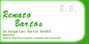 renato bartos business card